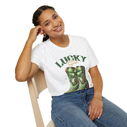 St Patrick's Day T-Shirt - Lucky Girl Country T-Shirt