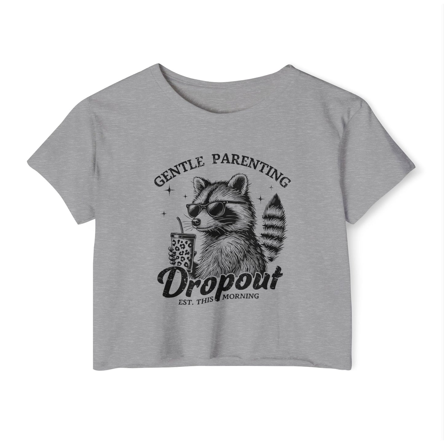 Funny Raccoon Festival Crop Top