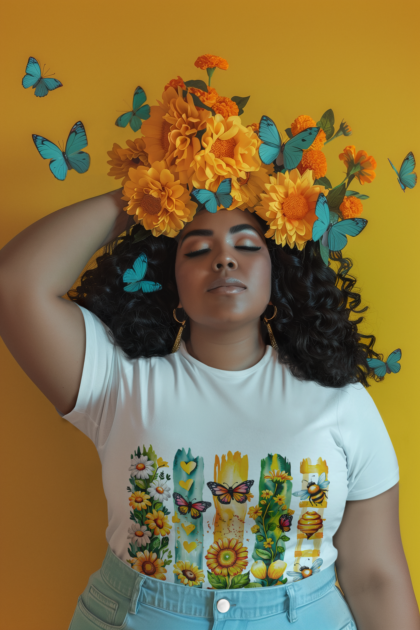 Spring Graphic T-Shirt with Positive Affirmation