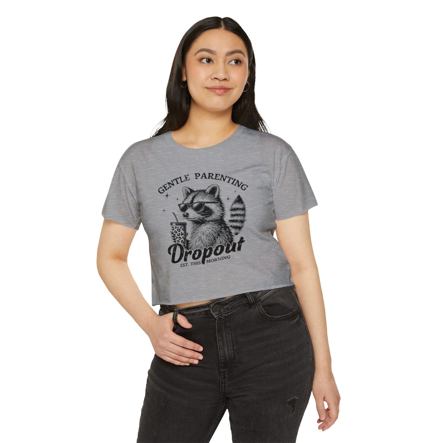 Funny Raccoon Festival Crop Top