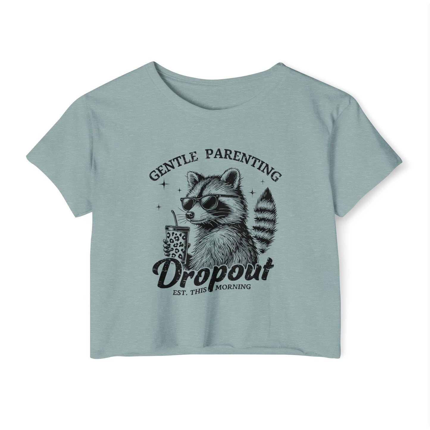 Funny Raccoon Festival Crop Top